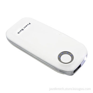 Power bank with 4,000/4,400/5,200mAh power indicators and 5 colors uses ABS material